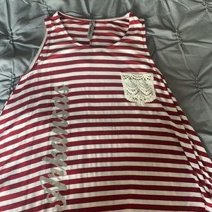 Red and White Stripped Arkansas Dress